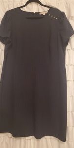 LOFT Blue pinstriped plus sized dress